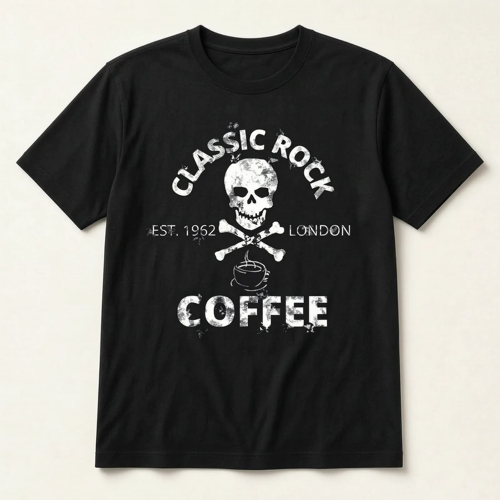 Classic Rock Coffee Tee in Black